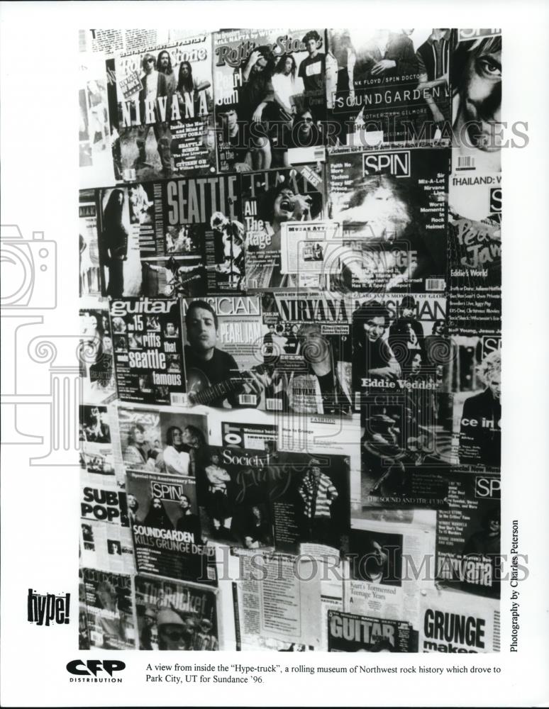1996 Press Photo A View from The Hype Truck A Rolling Museum Of Northwest Rock - Historic Images