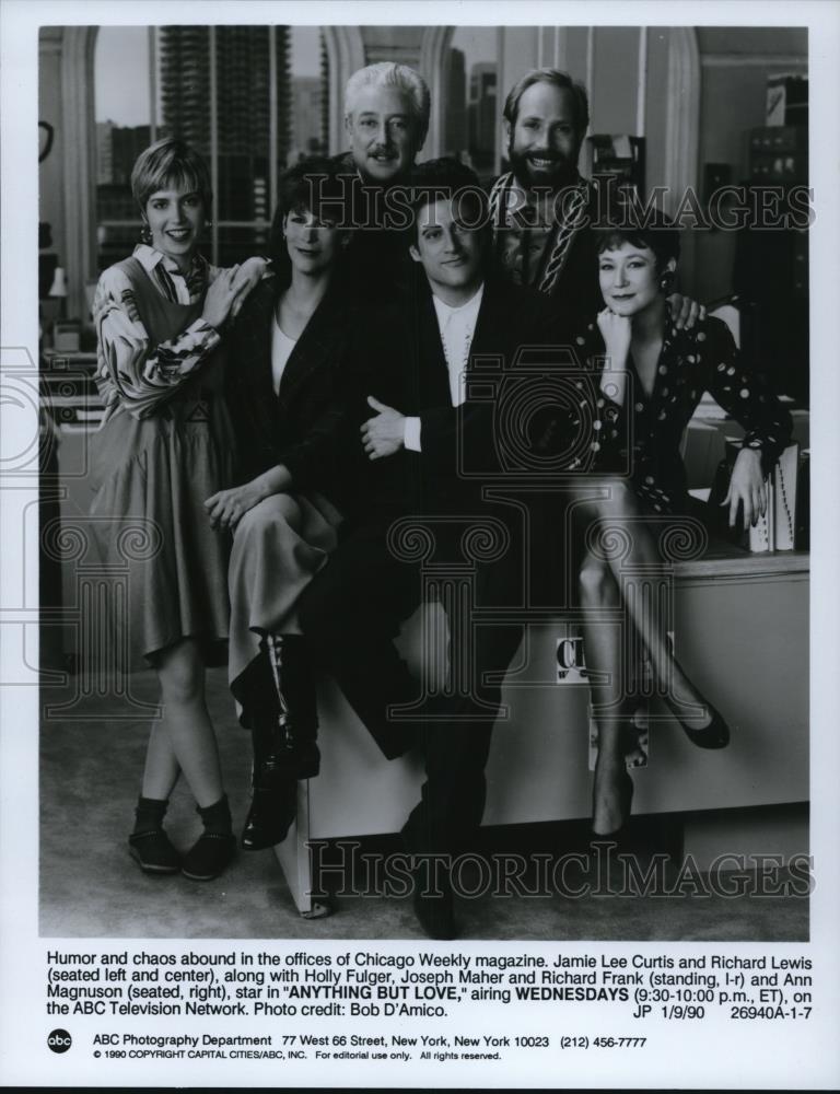 1990 Press Photo Jamie Lee Curtis and Richard Lewis in Anything But Love - Historic Images