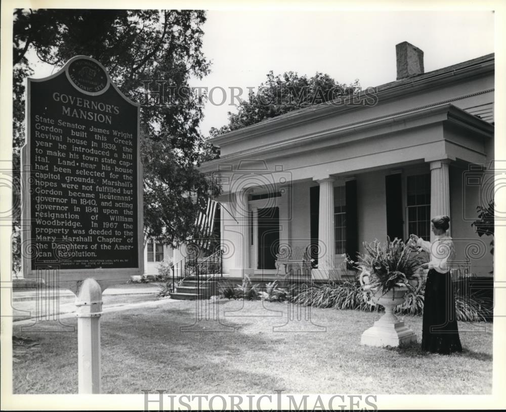 Press Photo Michigan&#39;s First Governor&#39;s mansion built by James Wright Gordon - Historic Images