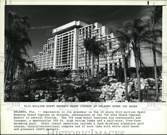1988 Press Photo Hyatt Regency Grand express at Orland Florida. - Historic Images