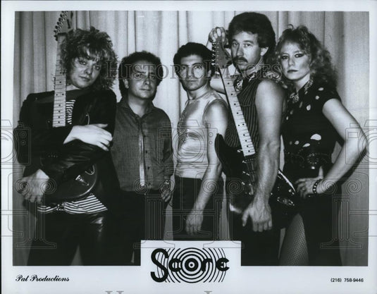 1985 Press Photo Steve Schuffert, Jim Puhalla, Pat Palumbo, Tim Figinsky - Historic Images