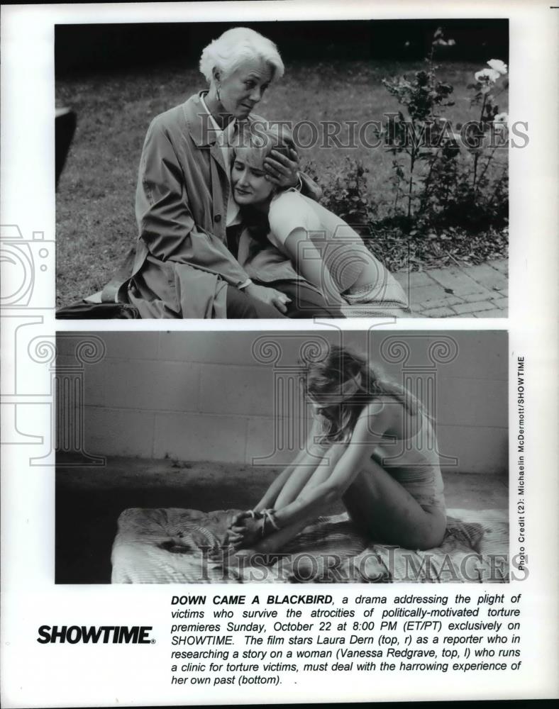 1995 Press Photo Laura Dern Vanessa Redgrave in Down Came a Blackbird - Historic Images