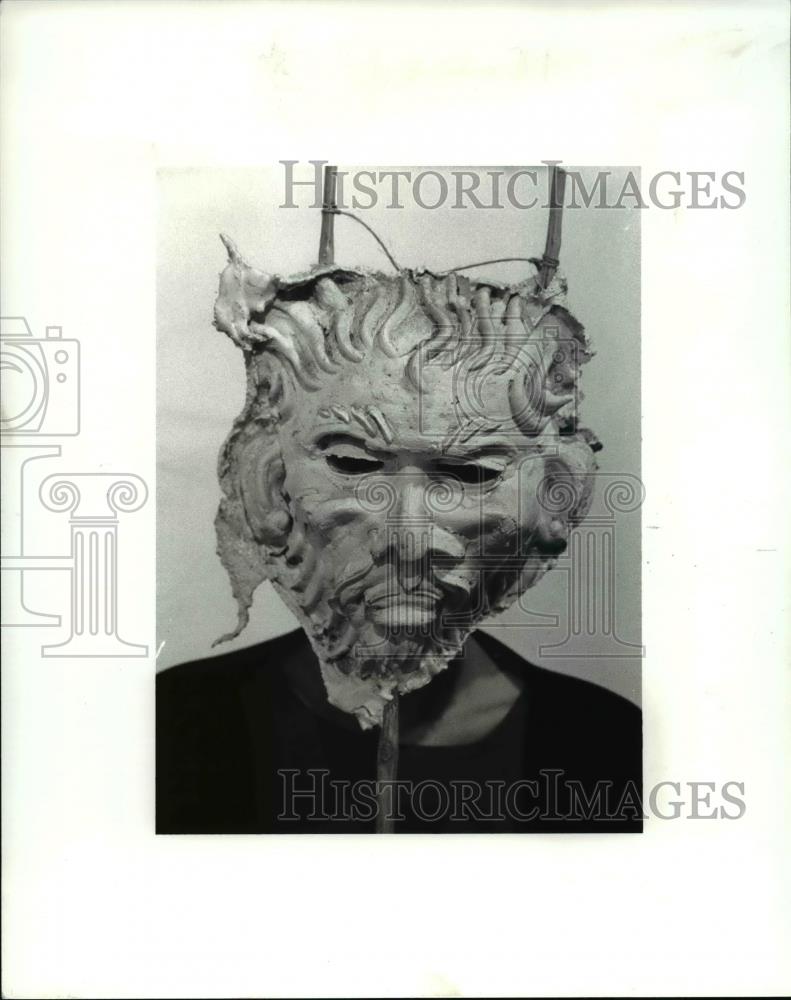 1989 Press Photo Mask entitled Devil by Brinsley Tyrell - cva67378 - Historic Images