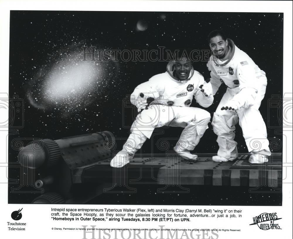 Press Photo Flex and Darryl M. Bell star in Homeboys in Outer Space - cvp57629 - Historic Images