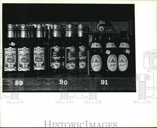 1986 Press Photo Detail of bins at Linka's - Historic Images