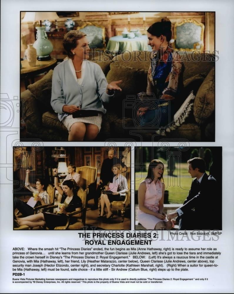 Press Photo The Princess Diaries 2 Royal Engagement Anne Hathaway - cvp70446 - Historic Images