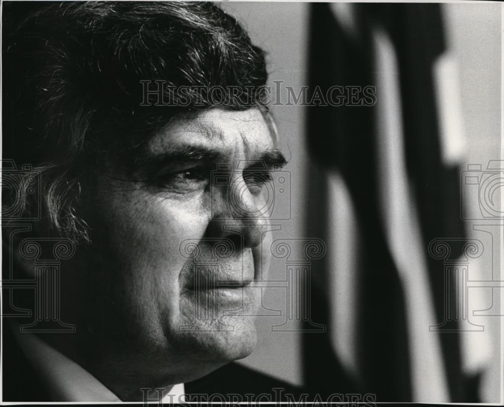1977 Press Photo Al Ullman, chairman of the House Ways and Means Committee - Historic Images