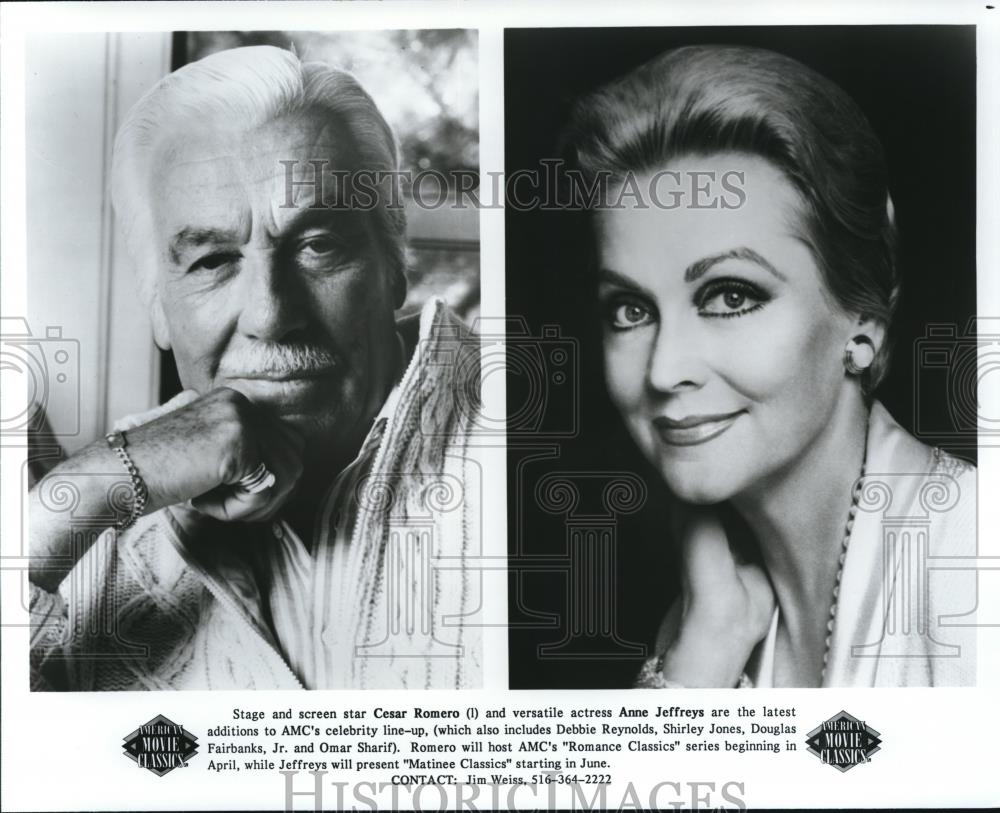 Press Photo Cesar Romero Anne Jeffreys Host AMC AMC Romance Classics - cvp57552 - Historic Images