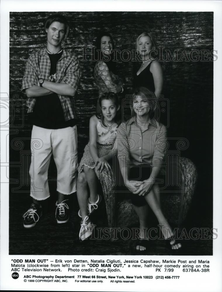 1999 Press Photo Eric Von Detten Natalia Cigliuti Jessica Capshaw Markie Post - Historic Images