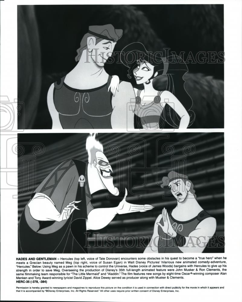 Undated Press Photo Scenes from Hercules animated cartoon movie - cvp42076 - Historic Images
