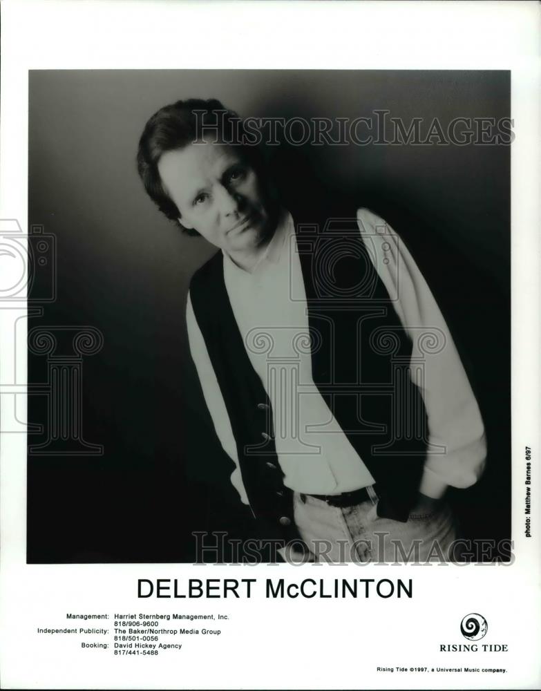 1997 Press Photo Delbert McClinton Blues Rock Singer Songwriter and Musician - Historic Images