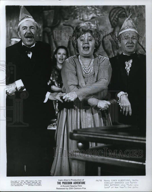 1972 Press Photo Jack Albertson Shelley Winters in The Poseidon Adventure - Historic Images