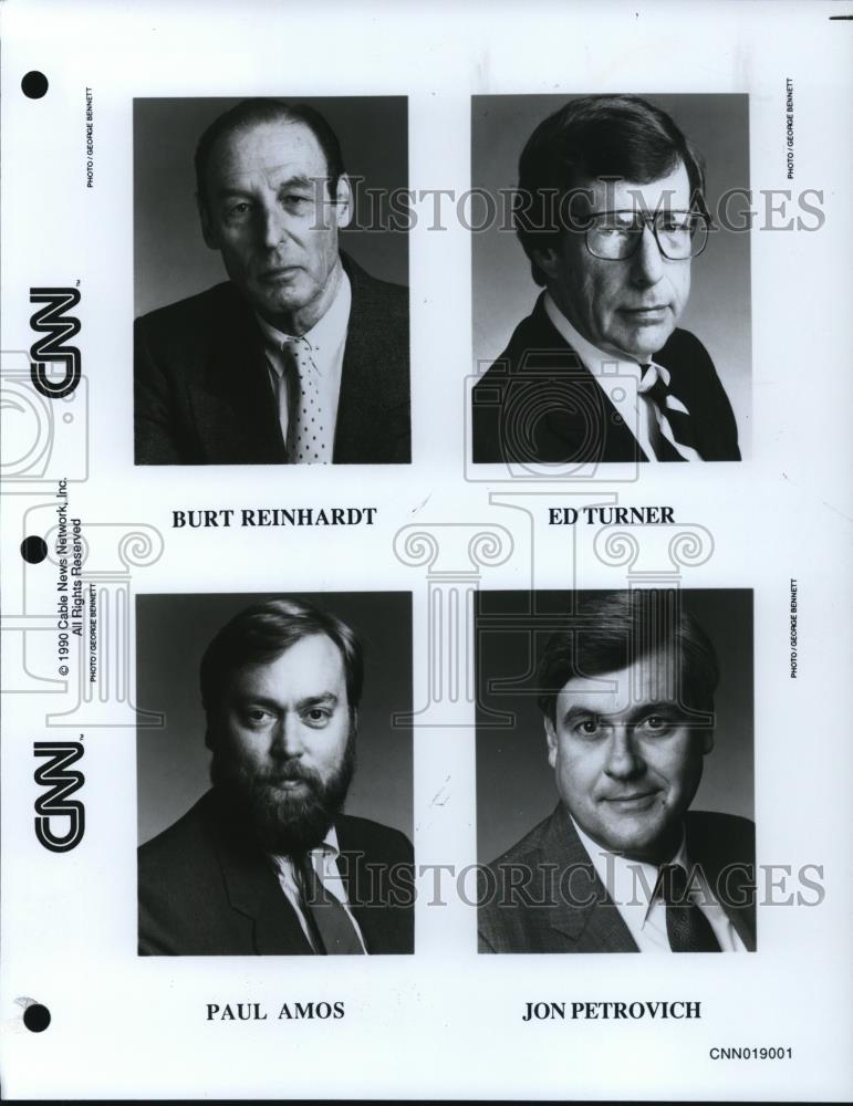 1990 Press Photo Burt Reinhardt, Ed Turner, Paul Amos & Jon Petrovich - Historic Images