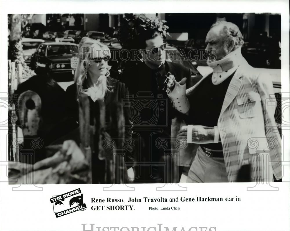 1997 Press Photo Rene Russo John Travolta Gene Hackman in &quot;Get Shorty&quot; - Historic Images