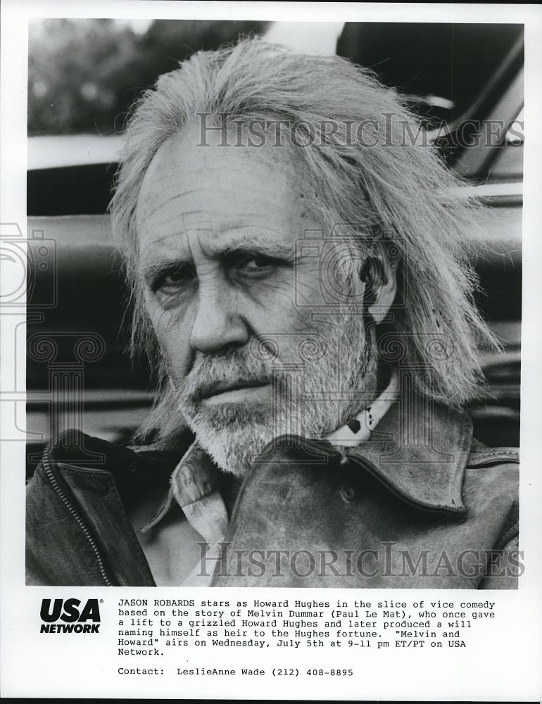 1989 Press Photo Jason Robards in Melvin and Howard - cvp68328 - Historic Images