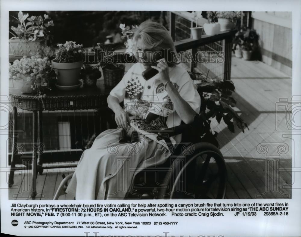 1993 Press Photo Jill Clayburgh in Firestorm: 72 Hours in Oakland - cvp56193 - Historic Images