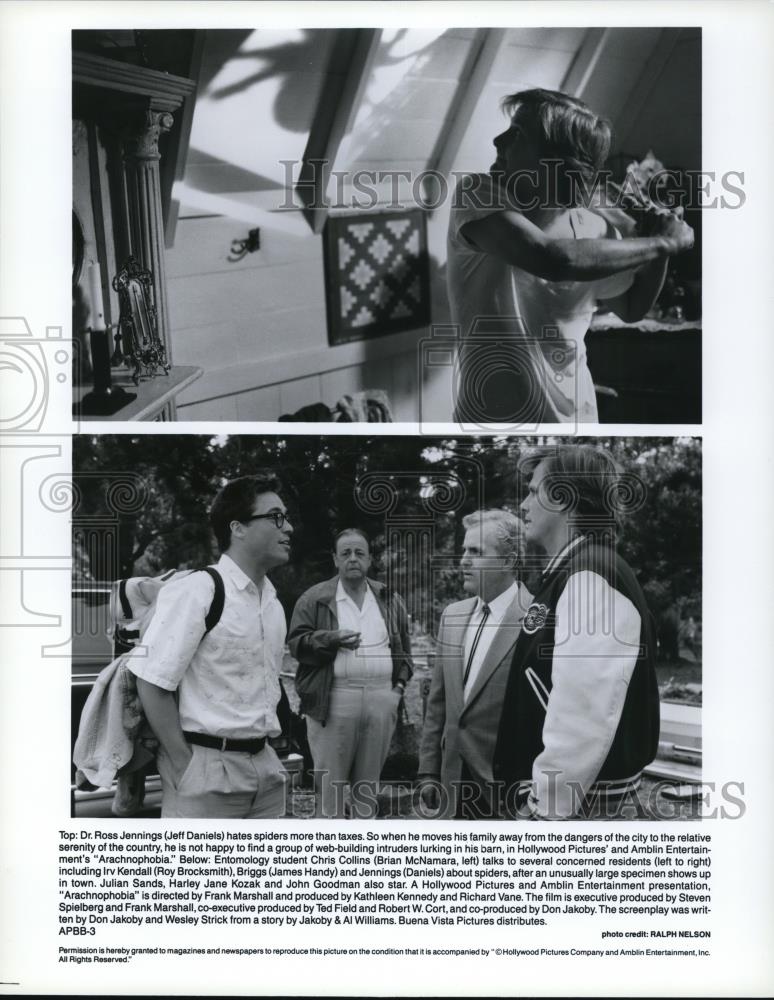 1991 Press Photo Jeff Daniels John Goodman James Handy In Arachnophobia - Historic Images