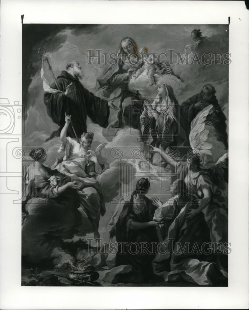 1983 Press Photo Givanni Battista Pittoni&#39;s The Virgin in Glory with Saints - Historic Images