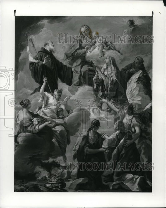 1983 Press Photo Givanni Battista Pittoni's The Virgin in Glory with Saints - Historic Images