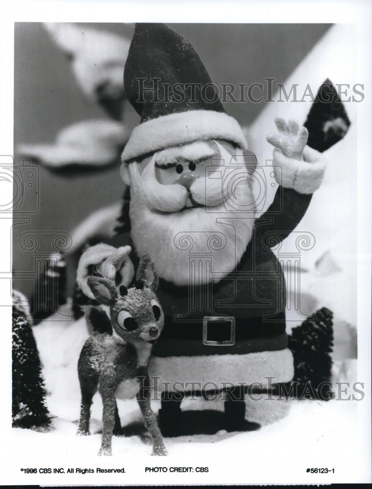 1996 Press Photo Scene from children&#39;s movie Ruldolph the Red-Nosed Reindeer - Historic Images