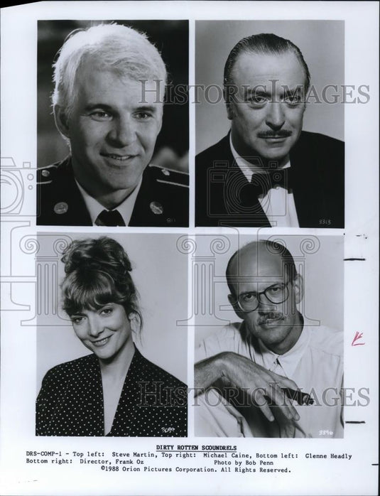 1988 Press Photo Steve Martin, Michael Caine in Dirty Rotten Scoundrels - Historic Images