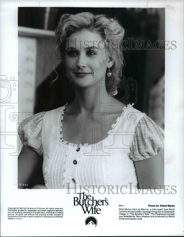1991 Press Photo Demi Moore in The Butcher&#39;s Wife - cvp75499 - Historic Images