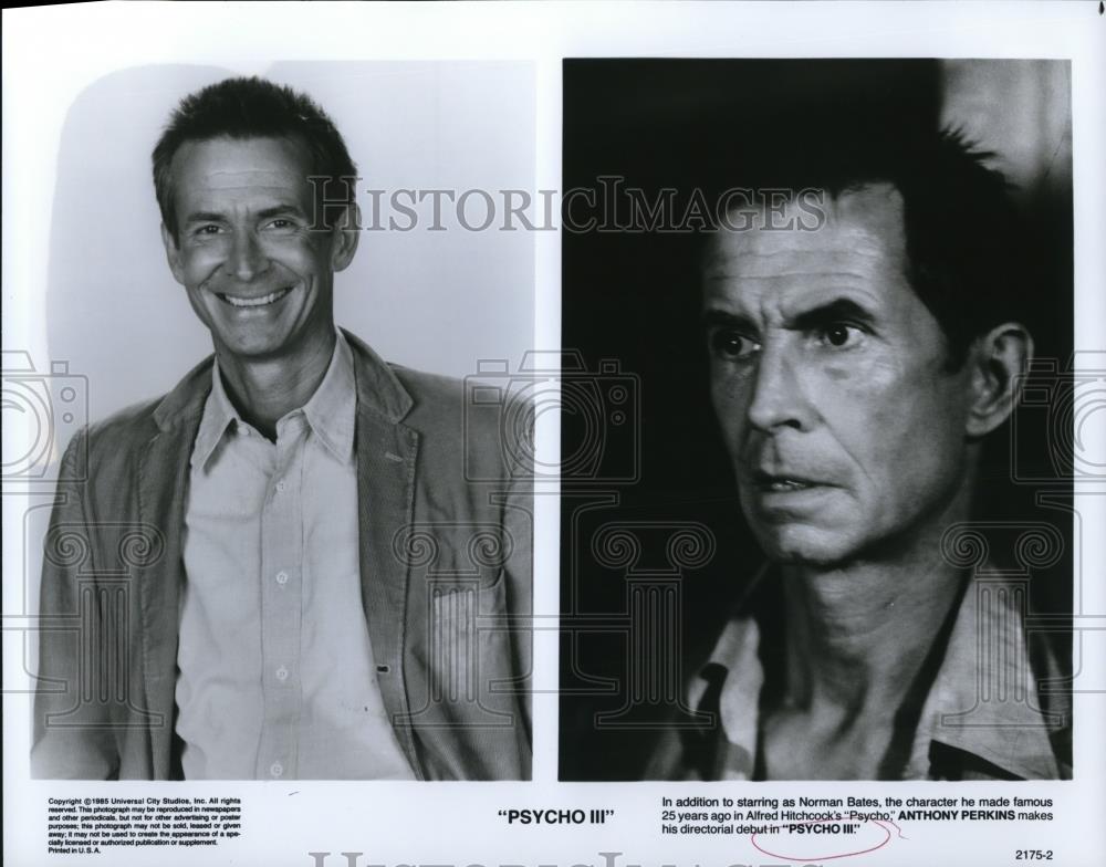 1986 Press Photo Anthony Perkins as Norman Bates in Psycho III - cvp49871 - Historic Images