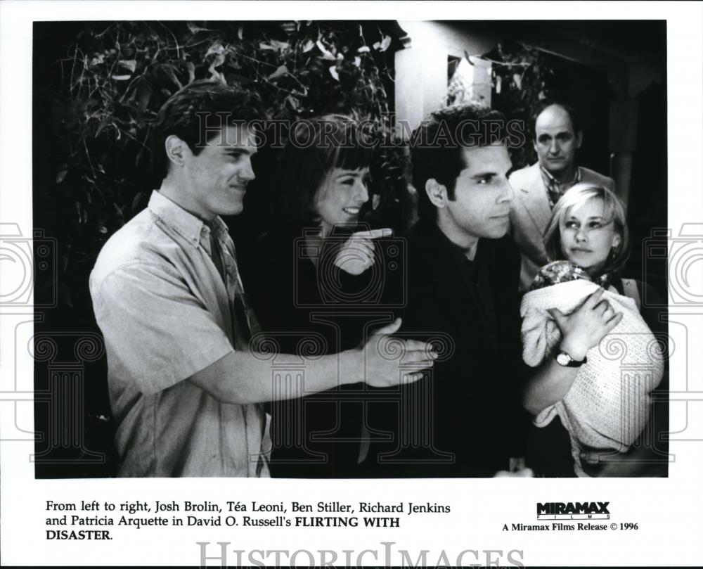 1996 Press Photo Josh Brolin,Tea Leoni and Ben Stiller in Flirting with Disaster - Historic Images