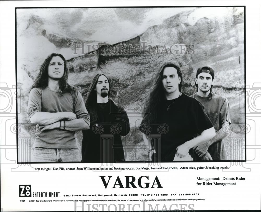 1994 Press Photo Dan Fila, Sean Williamson, Joe Varga and Adam Alex of Varga - Historic Images