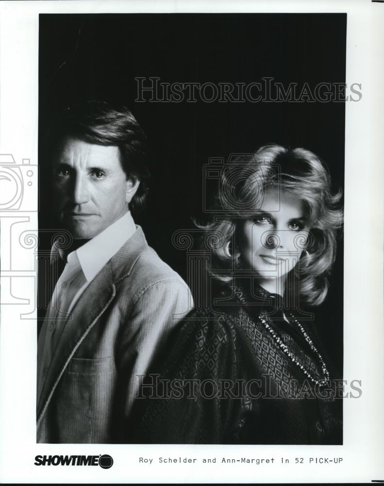 1987 Press Photo Roy Scheider & Ann Margret in 52 Pick-Up - cvp50417 - Historic Images