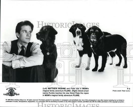 1995 Press Photo Matthew Modine stars in Fluke family adventure movie - Historic Images