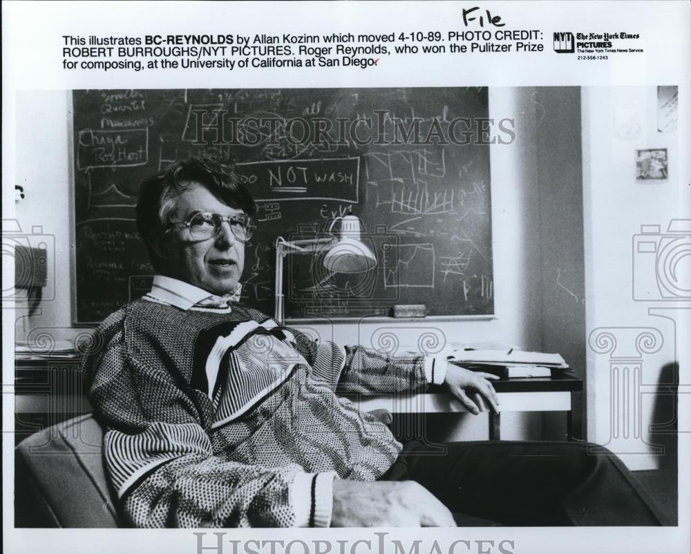 1989 Press Photo Illustrator Roger Reynolds "BC- Reynolds" - cvp46567 - Historic Images