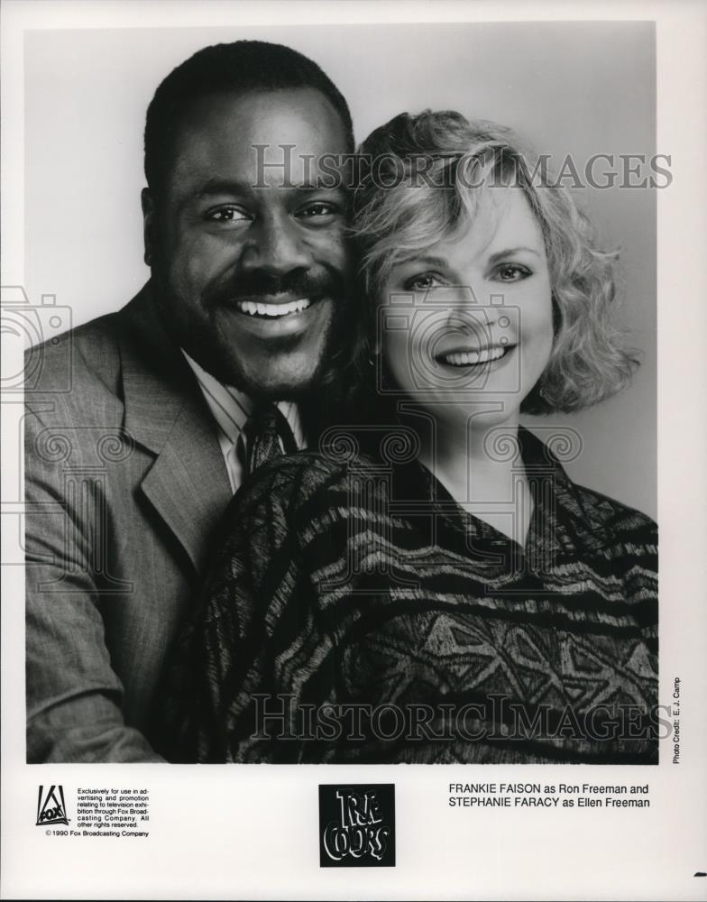1990 Press Photo Frankie Faison and Stephanie Faracy on True Colors TV show - Historic Images