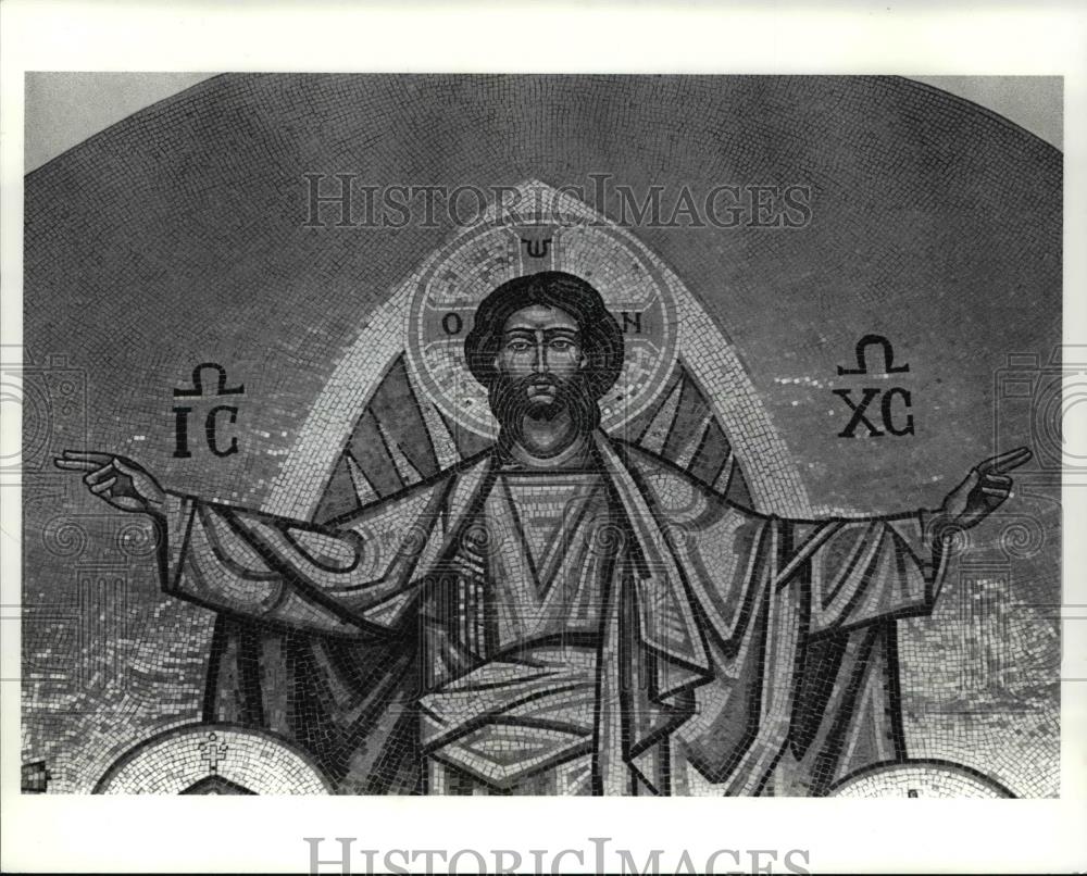 1988 Press Photo New mosaic mural at St Vladimir Cathedral in Parma - cva59024 - Historic Images
