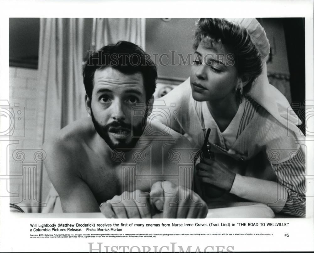 1994 Press Photo Matthew Broderick and Traci Lind star in The Road to Wellville - Historic Images