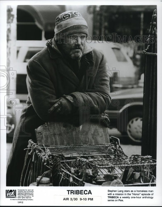 1993 Press Photo Stephen Lang stars as homeless man in Tribeca - cvp48232 - Historic Images