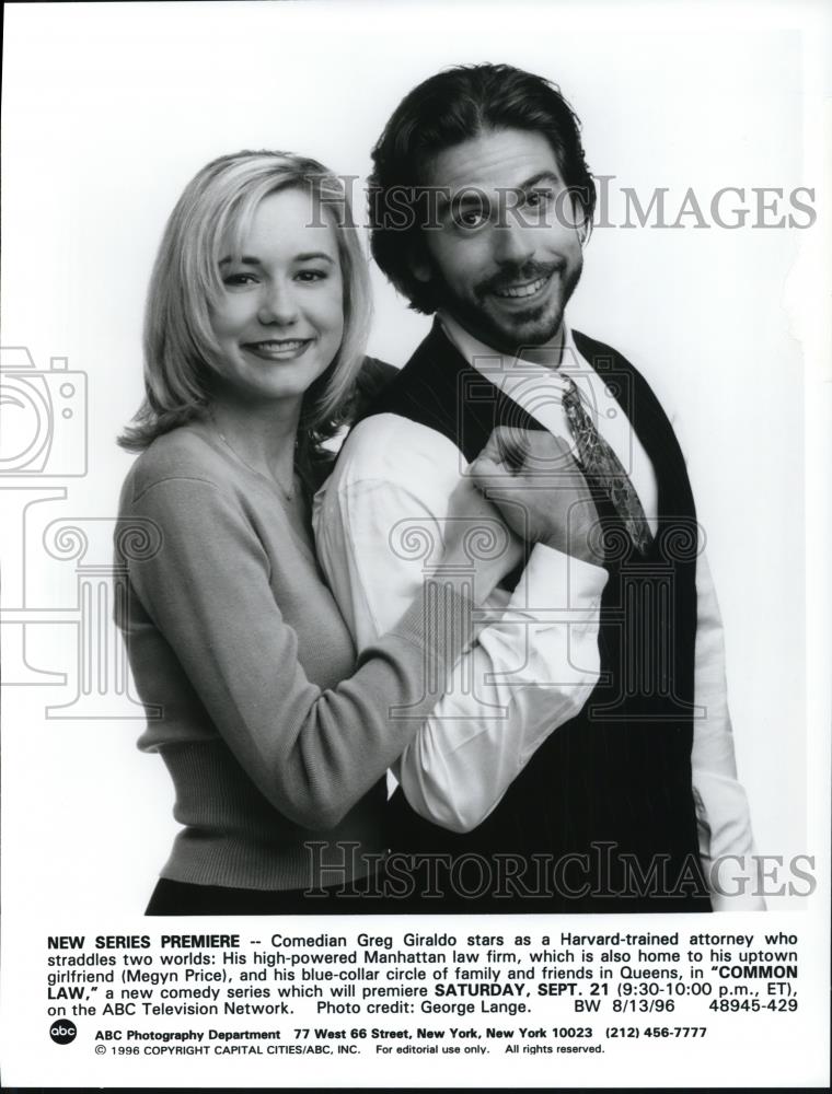 1996 Press Photo Greg Giraldo &amp; Megyn Price in Common Law - cvp44437 - Historic Images