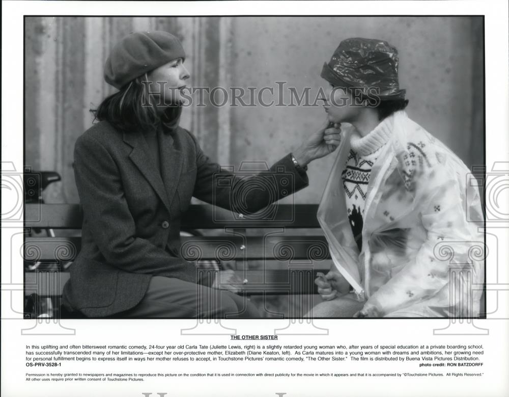 Undated Press Photo Juliette Lewis and Diane Keaton star in The Other Sister - Historic Images