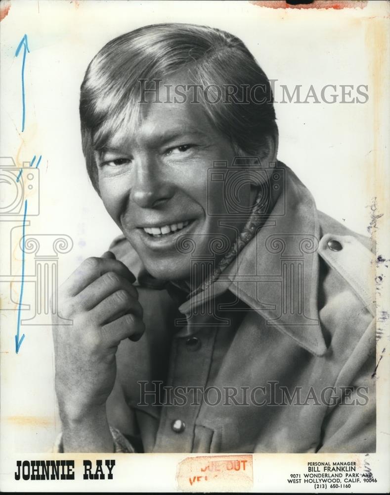 1977 Press Photo Johnnie Ray Traditional Pop Singer and Songwriter - cvp48408 - Historic Images