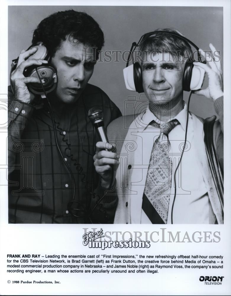 1988 Press Photo Brad Garret and Frank Dutton star on First Impressions - Historic Images