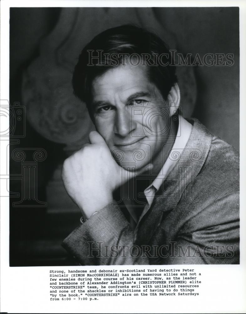 1990 Press Photo Simon MacCorkindale in Counterstrike - cvp44444 - Historic Images