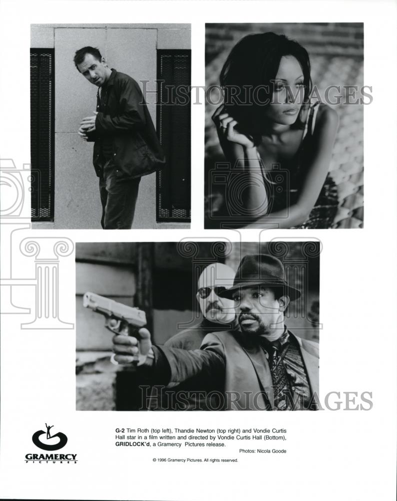 1996 Press Photo Tim Roth Thandie Newton and Vonde Curtis Hall in Gridlock'd - Historic Images