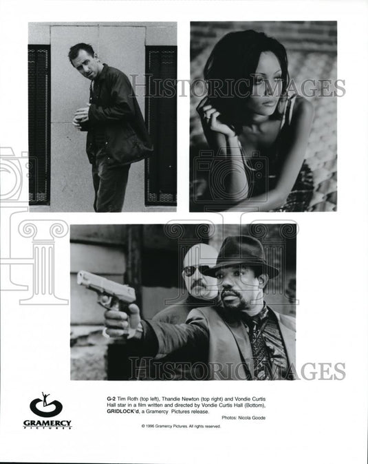 1996 Press Photo Tim Roth Thandie Newton and Vonde Curtis Hall in Gridlock'd - Historic Images