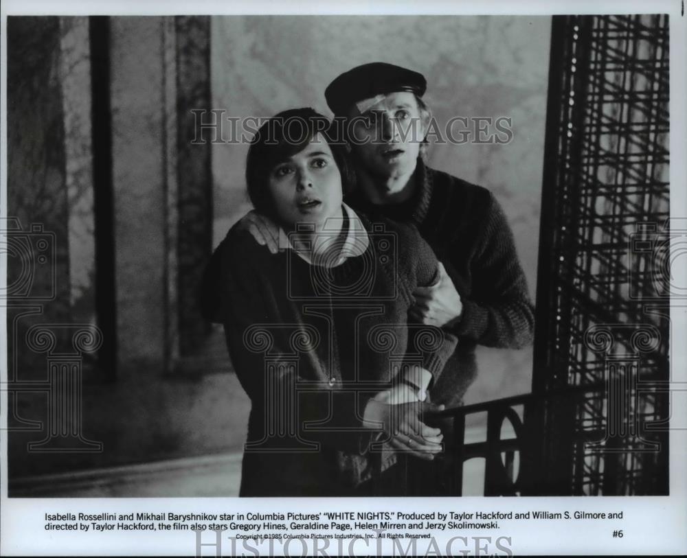1986 Press Photo Isabella Rosselini & Mikhail Baryshnikov in White Nights - Historic Images
