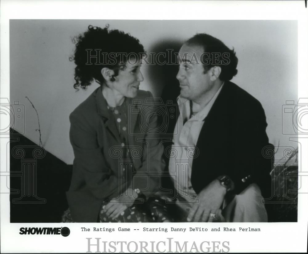 1986 Press Photo The Ratings Game Danny Devito Thea Perlman - cvp57318 - Historic Images