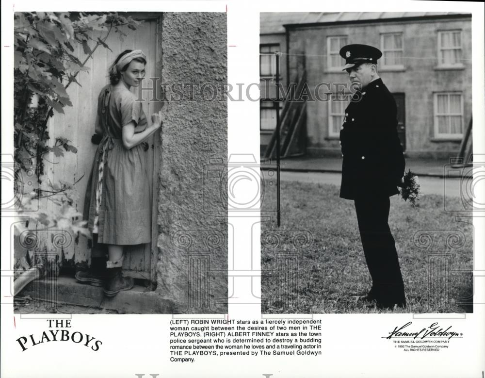 1992 Press Photo Robin Wright and Albert Finney star in The Playboys - cvp41668 - Historic Images