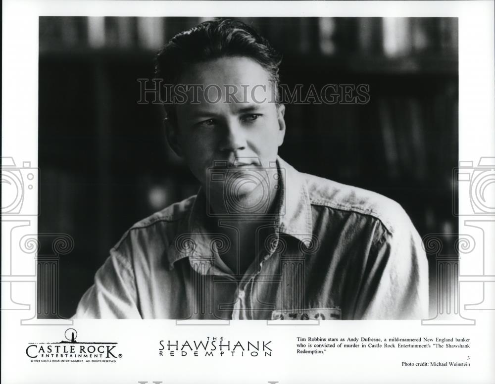 1994 Press Photo Tim Robbins in The Shawshank Redemption - cvp50687 - Historic Images