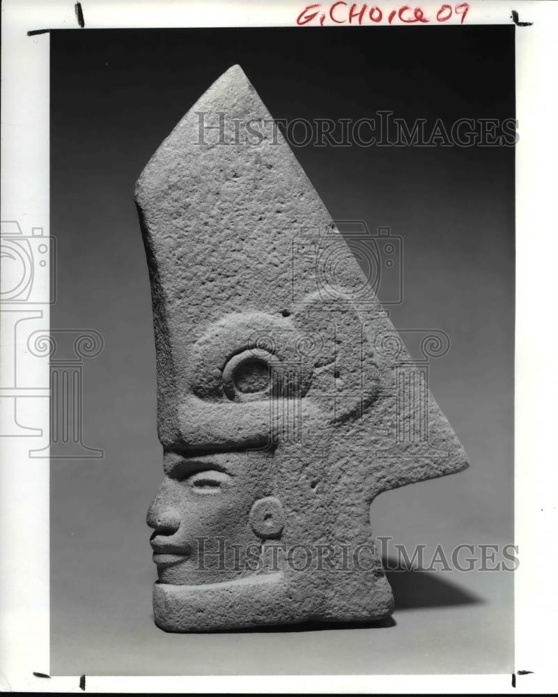 1992 Press Photo The Hacha stone with human face - cva60097 - Historic Images