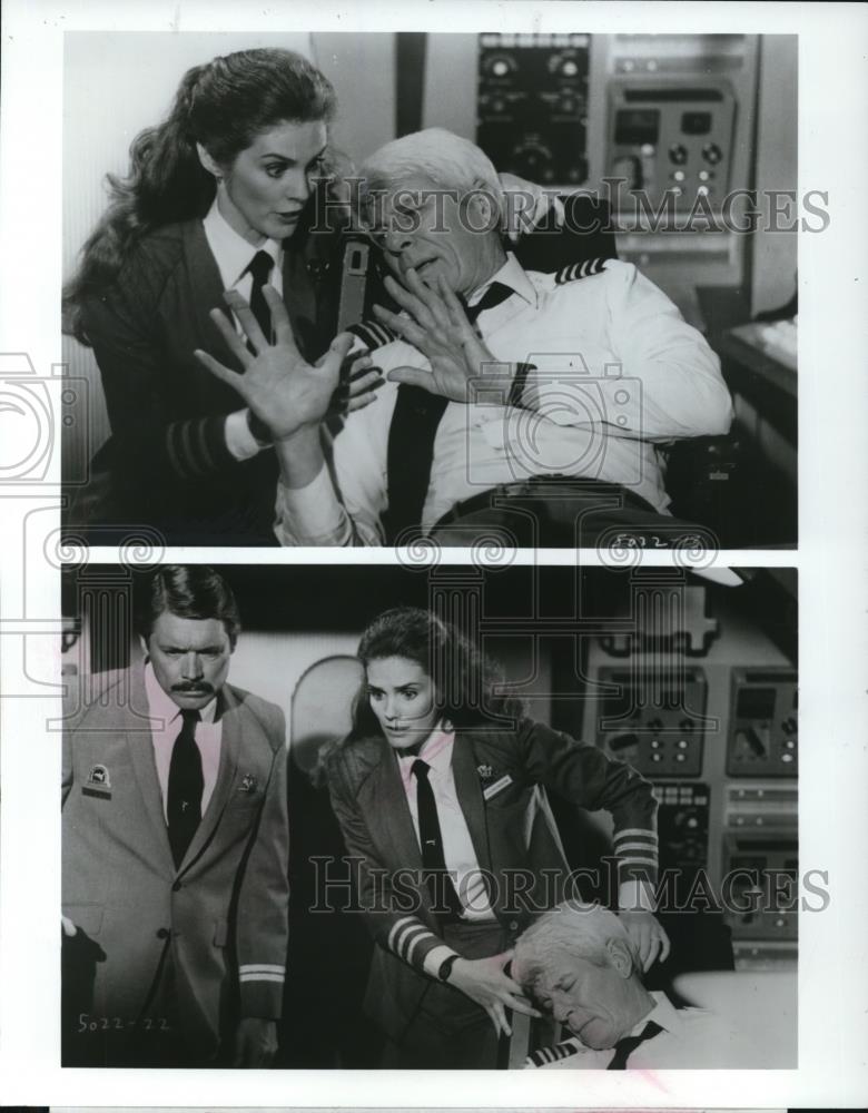 1987 Press Photo Julie Hagerty & Peter Graves in Airplane II: The Sequel - Historic Images