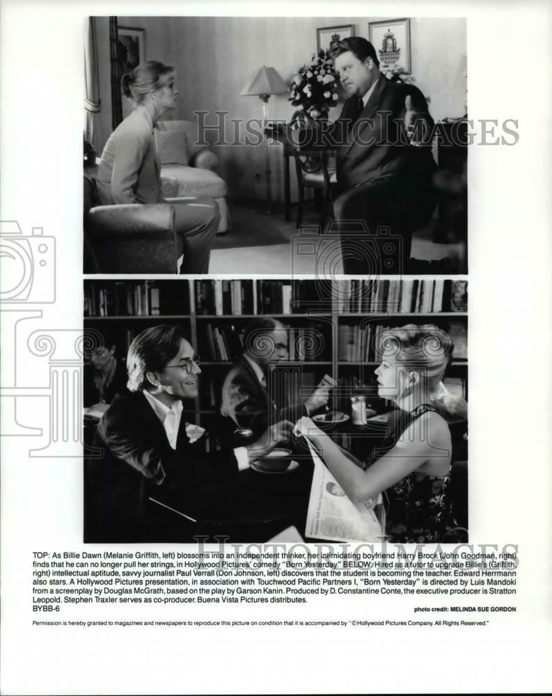 1994 Press Photo Melanie Griffith &amp; John Goodman in Born Yesterday - cvp75459 - Historic Images